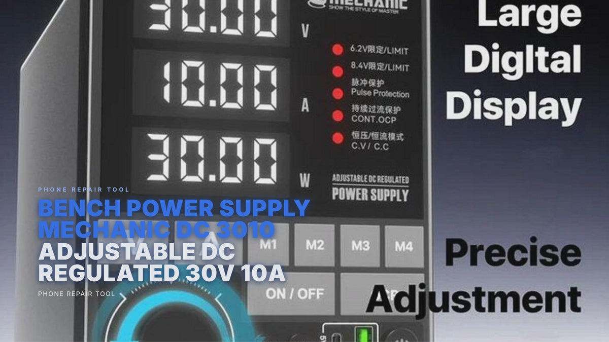 Bench Power Supply Mechanic DC 3010 Adjustable DC Regulated 30V 10A Phone Repair Tool FoneFunShop