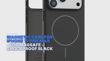 Magnetic Case for iPhone 17 Pro Max - For MagSafe - Shockproof Black Case Cover FoneFunShop