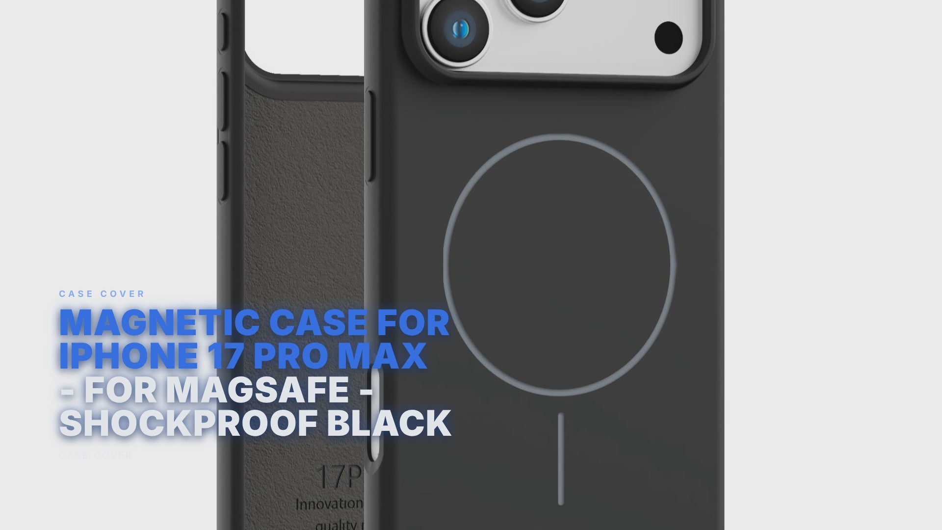 Magnetic Case for iPhone 17 Pro Max - For MagSafe - Shockproof Black Case Cover FoneFunShop