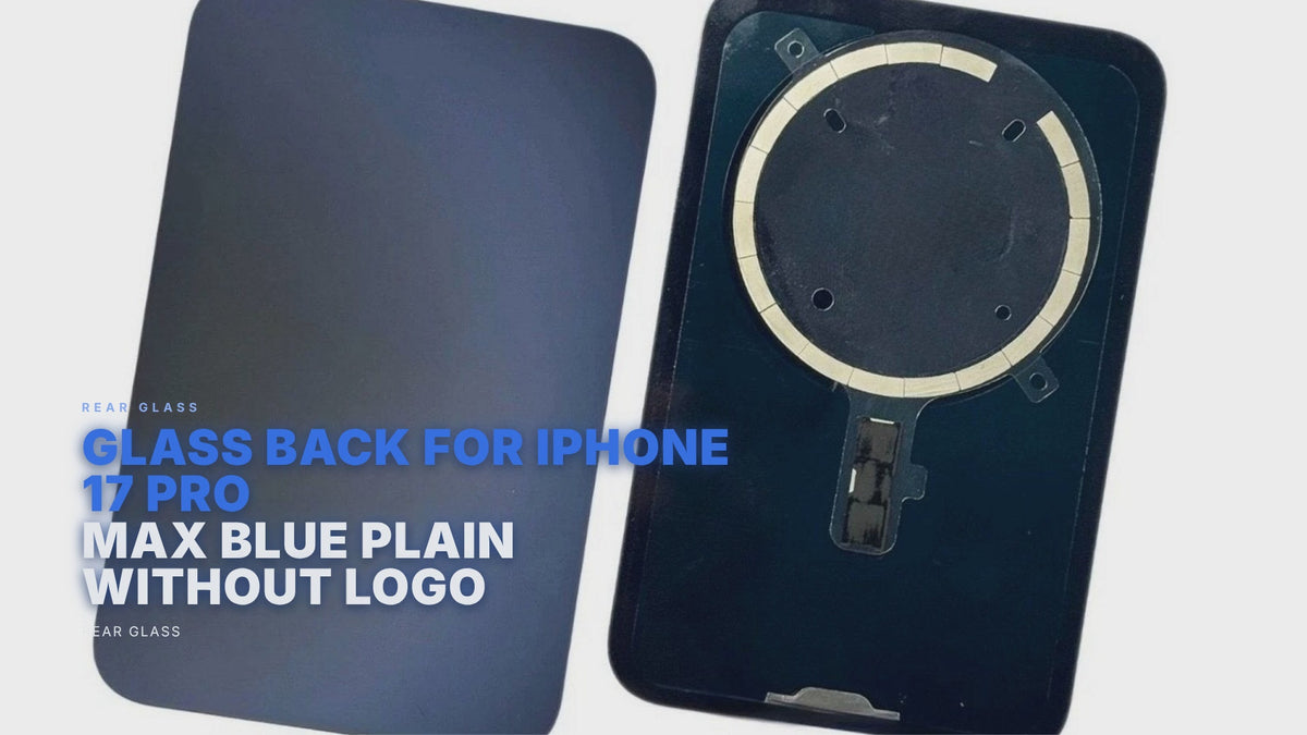 Glass Back For iPhone 17 Pro Max Blue Plain Without Logo Rear Glass FoneFunShop
