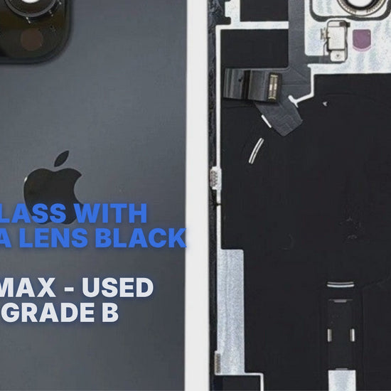 Back Glass with Camera Lens Black for iPhone 16 Pro Max - Used Pulled Grade B Back Glass FoneFunShop