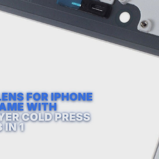 Glass Lens For iPhone 6 on Frame with OCA Layer Cold Press White 3 in 1 Lens FoneFunShop