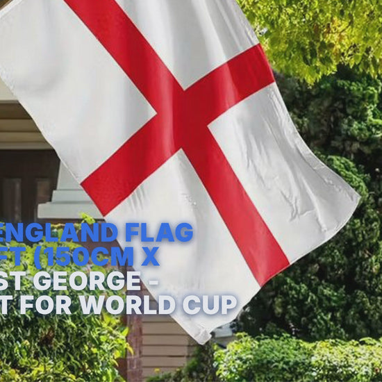Large England Flag 5ft x 3ft (150cm x 90cm) English Cross St George - Perfect For World Cup Garden Decorations Flag FoneFunShop