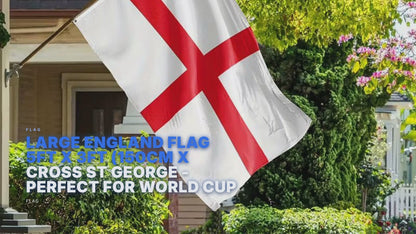 Large England Flag 5ft x 3ft (150cm x 90cm) English Cross St George - Perfect For World Cup Garden Decorations Flag FoneFunShop