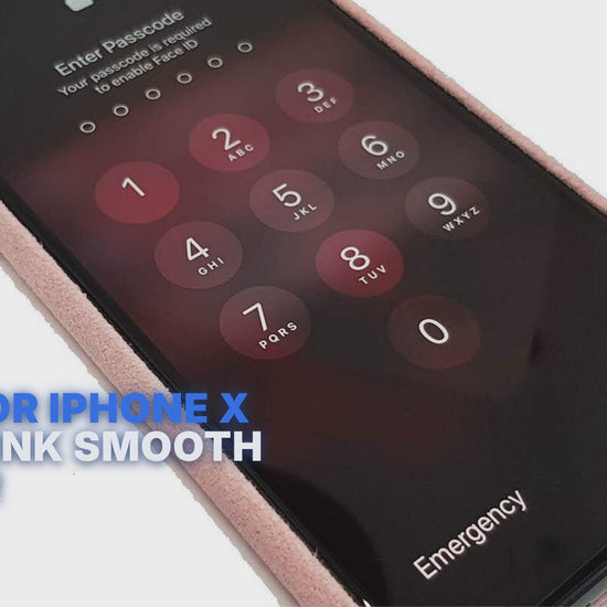 Case For iPhone X Baby Pink Smooth Velour Case Cover FoneFunShop