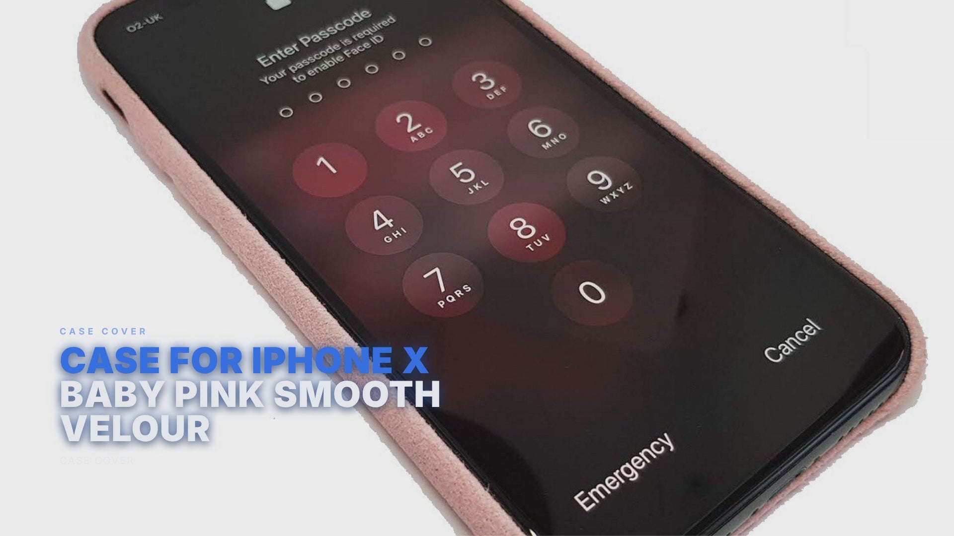 Case For iPhone X Baby Pink Smooth Velour Case Cover FoneFunShop