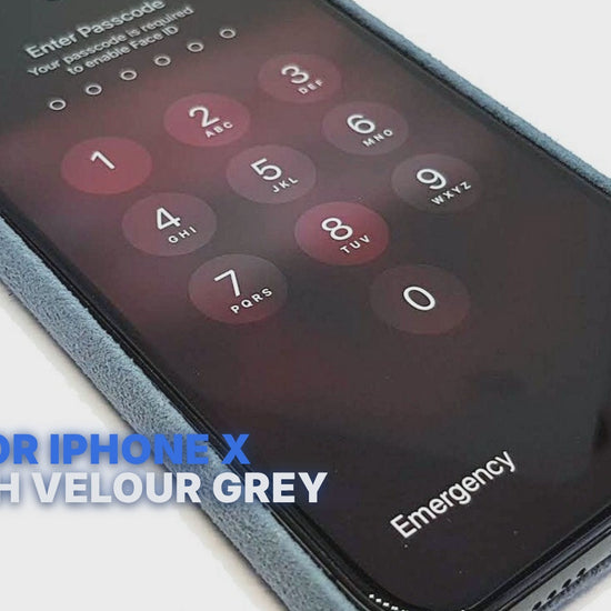 Case For iPhone X Smooth Velour Grey Case Cover FoneFunShop