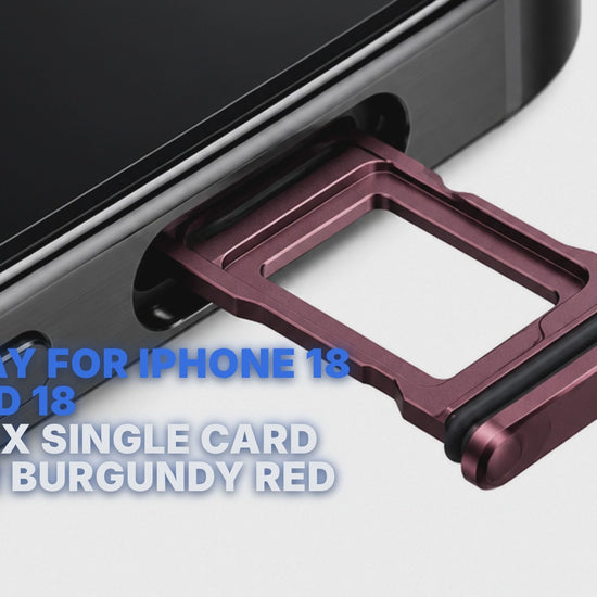 Sim Tray For iPhone 18 Pro and 18 Pro Max Single Card Holder Burgundy Red Sim Tray FoneFunShop