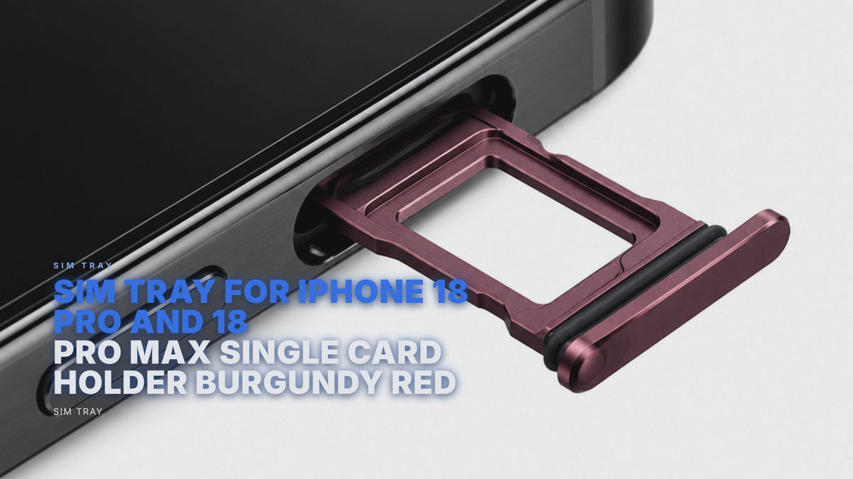 Sim Tray For iPhone 18 Pro and 18 Pro Max Single Card Holder Burgundy Red Sim Tray FoneFunShop