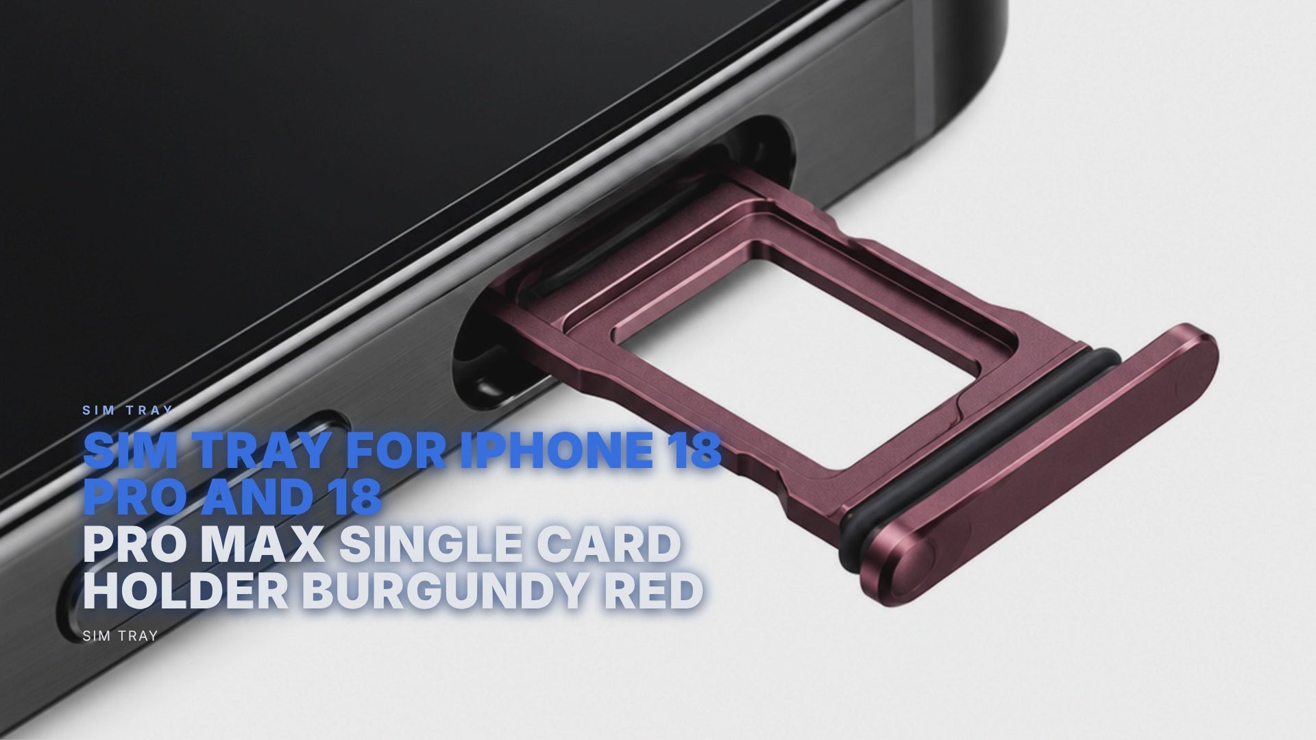 Sim Tray For iPhone 18 Pro and 18 Pro Max Single Card Holder Burgundy Red Sim Tray FoneFunShop