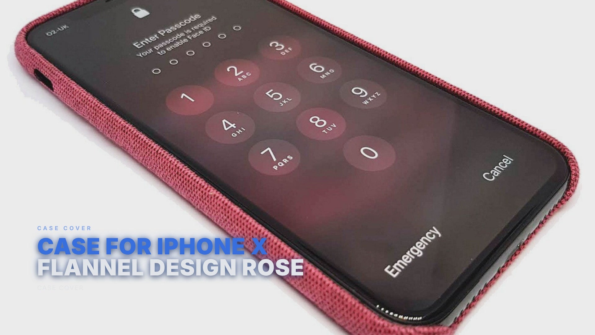 Case For iPhone X Flannel Design Rose Case Cover FoneFunShop