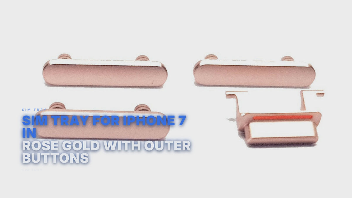 Sim Tray For iPhone 7 in Rose Gold With Outer Buttons Sim Tray FoneFunShop