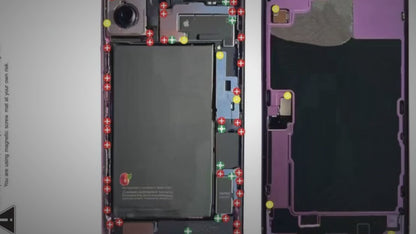 Magnetic Screw Mat For iPhone 16 Plus Repair Disassembly Guide Repair Tools FoneFunShop