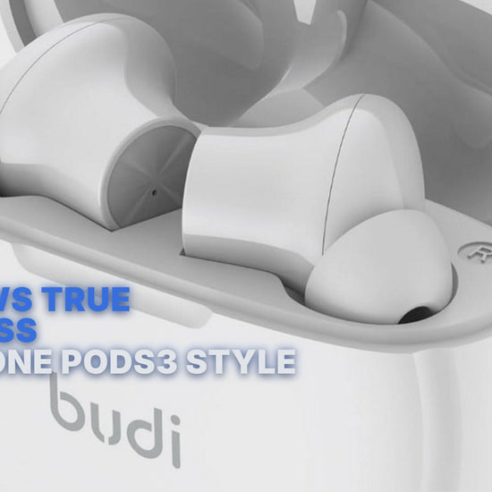 Budi TWS True Wireless Earphone Pods3 Style White Earphones Budi