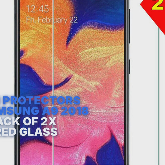 Screen Protectors For Samsung A9 2018 Twin Pack of 2x Tempered Glass Screen Protector FoneFunShop