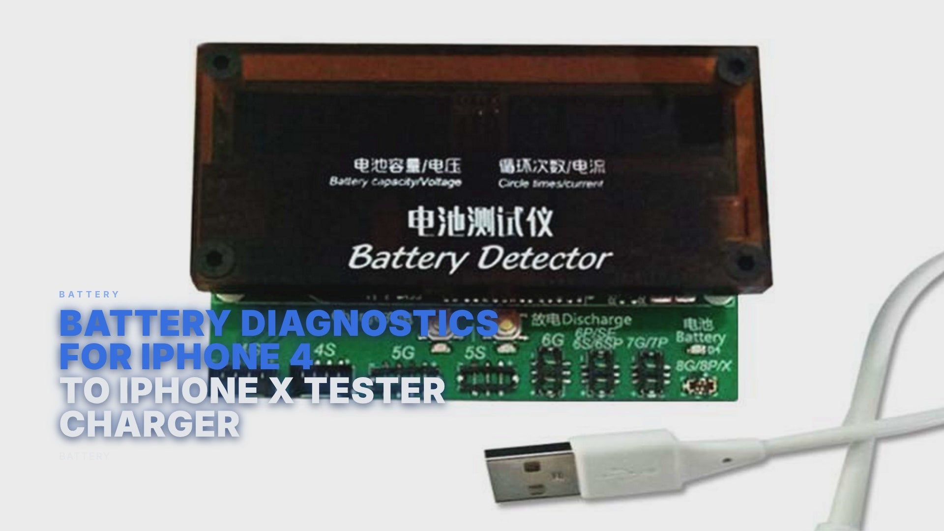 Battery Diagnostics For iPhone 4 to iPhone X Tester Charger Battery FoneFunShop