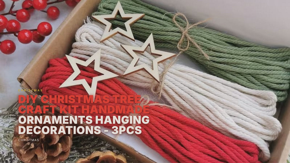 DIY Christmas Tree Craft Kit Handmade Ornaments Hanging Decorations - 3PCS Christmas FoneFunShop