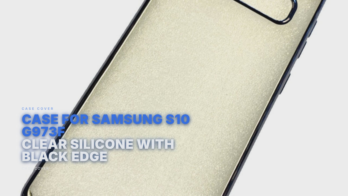 Case For Samsung S10 G973F Clear Silicone With Black Edge Case Cover FoneFunShop