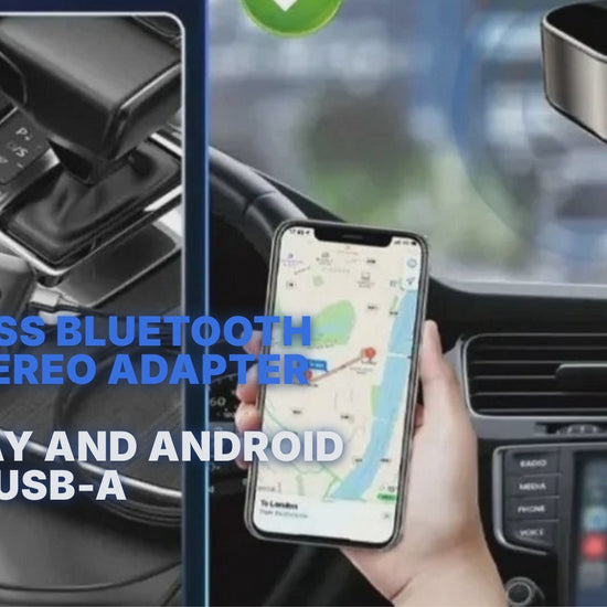Wireless Bluetooth Car Stereo Adapter for Apple Carplay and Android Auto - USB-A Car FoneFunShop