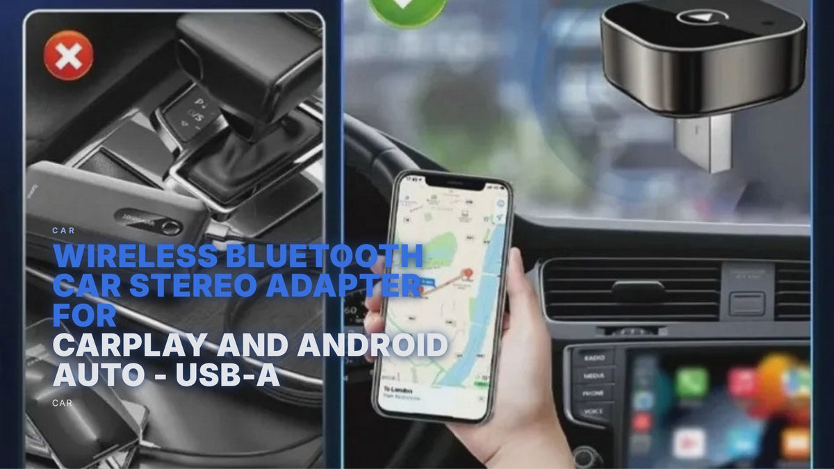 Wireless Bluetooth Car Stereo Adapter for Apple Carplay and Android Auto - USB-A Car FoneFunShop