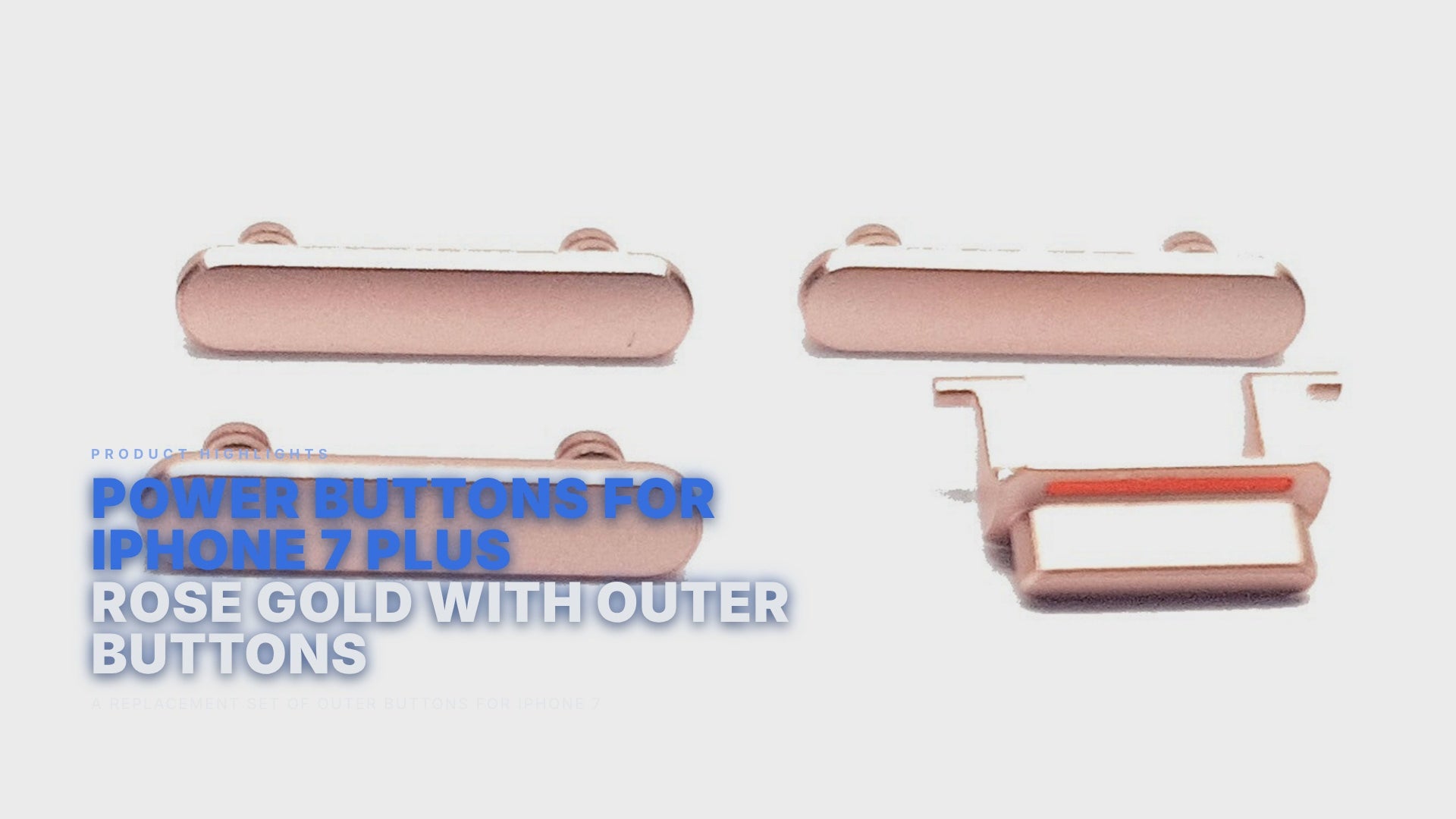Power Buttons For iPhone 7 PLUS Rose Gold With Outer Buttons FoneFunShop