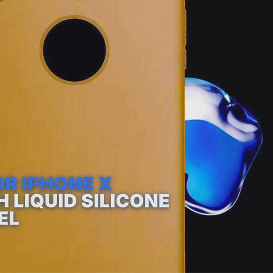 Case For iPhone X Smooth Liquid Silicone Caramel Case Cover FoneFunShop