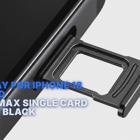 Sim Tray For iPhone 18 Pro and 18 Pro Max Single Card Holder Black Sim Tray FoneFunShop