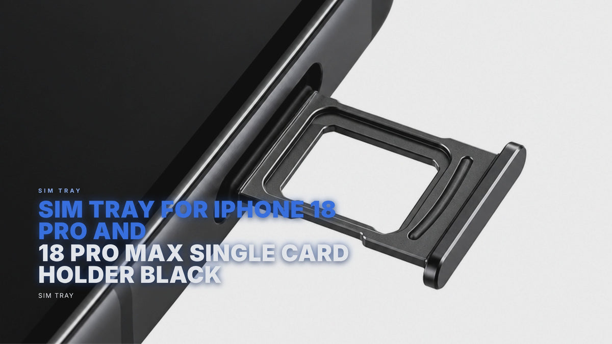 Sim Tray For iPhone 18 Pro and 18 Pro Max Single Card Holder Black Sim Tray FoneFunShop
