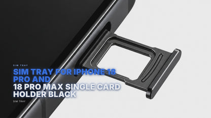 Sim Tray For iPhone 18 Pro and 18 Pro Max Single Card Holder Black Sim Tray FoneFunShop