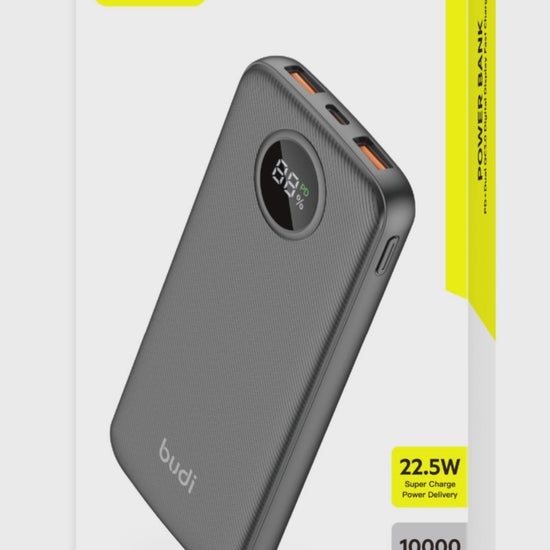 Budi 20000mAh Power Bank 22.5W PD Dual QC3.0 with Digital Display Power Bank FoneFunShop