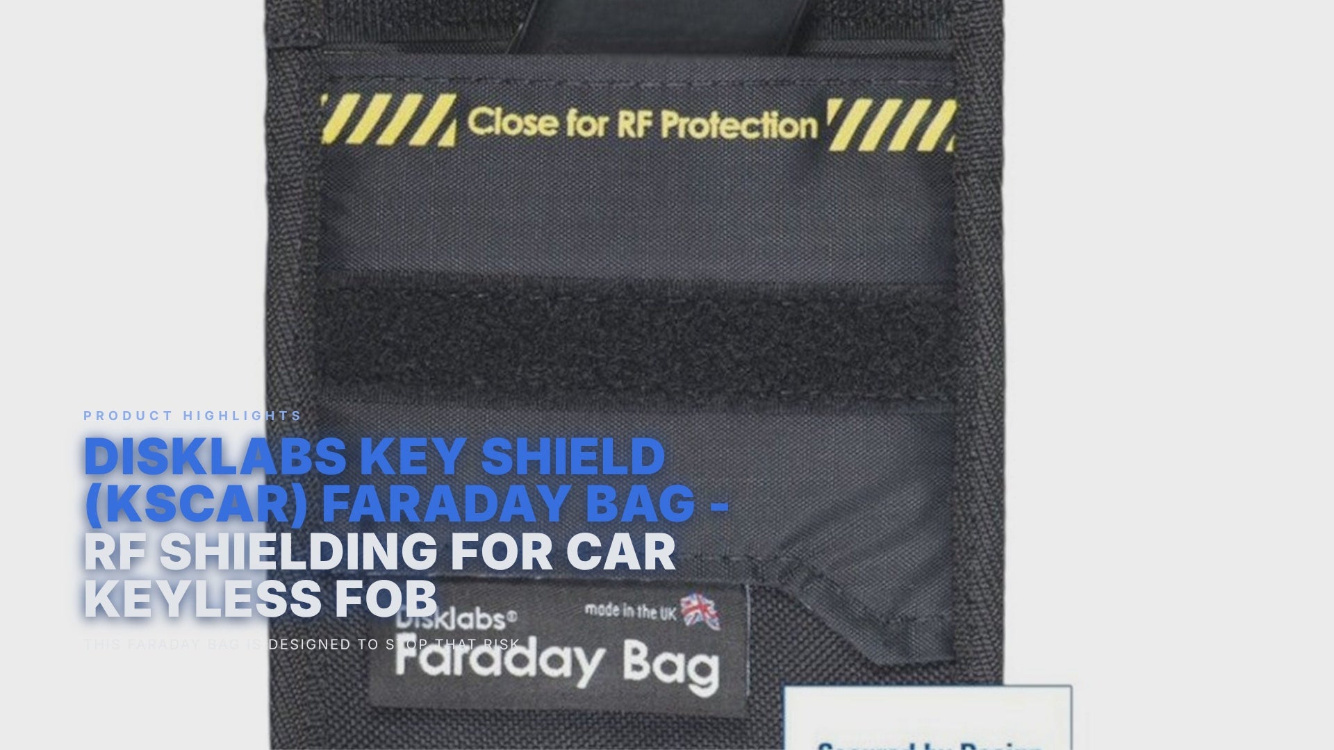 Disklabs Key Shield (kscar) Faraday Bag - RF Shielding for Car Keyless Fob FoneFunShop