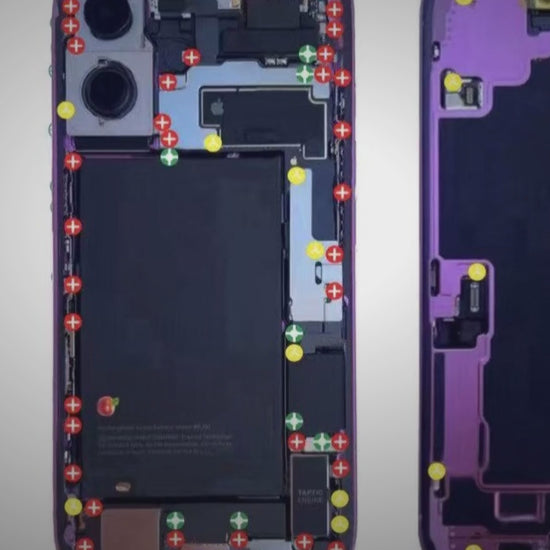 Magnetic Screw Mat For iPhone 16 Repair Disassembly Guide Magnetic Repair Mat FoneFunShop