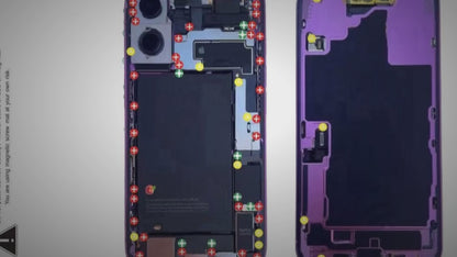 Magnetic Screw Mat For iPhone 16 Repair Disassembly Guide Magnetic Repair Mat FoneFunShop