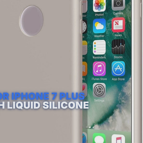 Case For iPhone 7 Plus Smooth Liquid Silicone Pebble Case Cover FoneFunShop