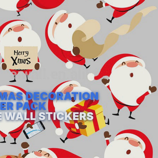 Christmas Decoration 9 Sticker Pack Festive Wall Stickers 3D Christmas FoneFunShop