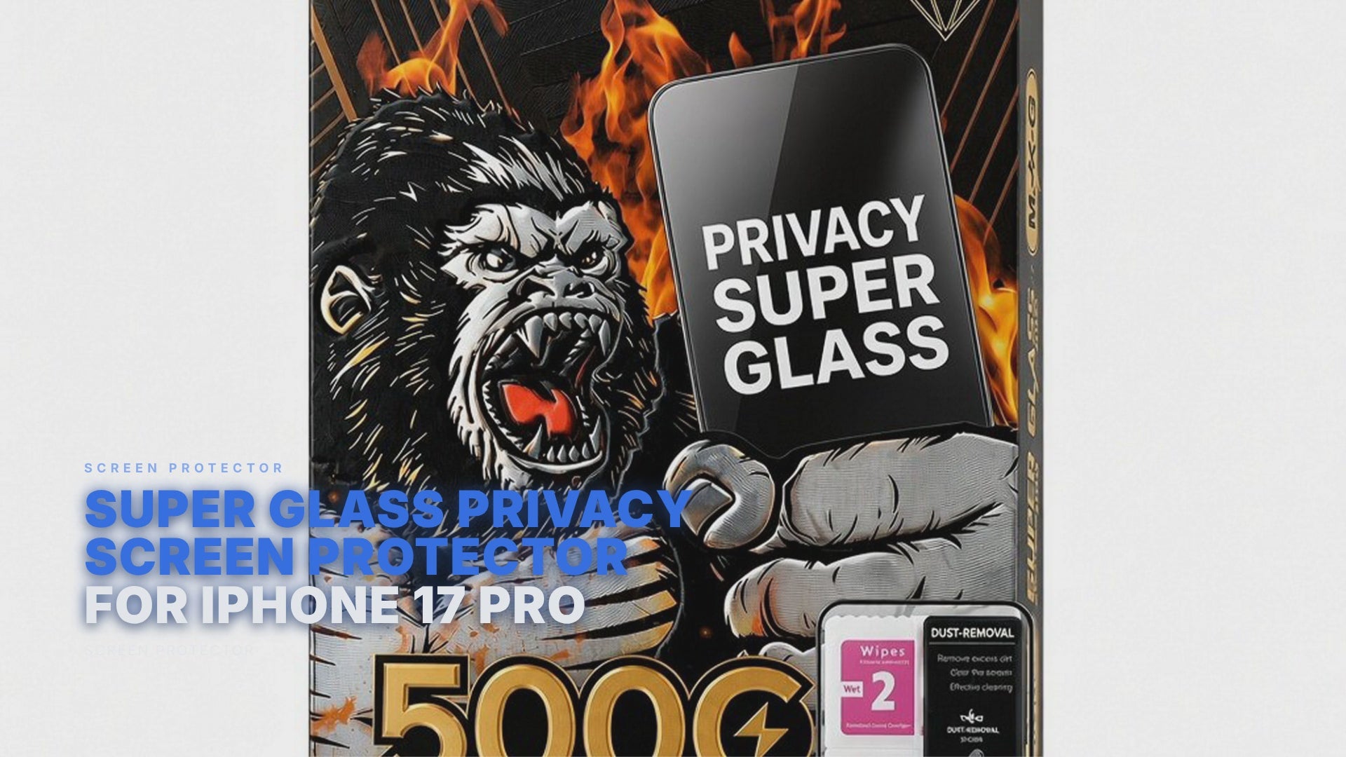 Super Glass Privacy Screen Protector For iPhone 17 Pro Screen Protector FoneFunShop