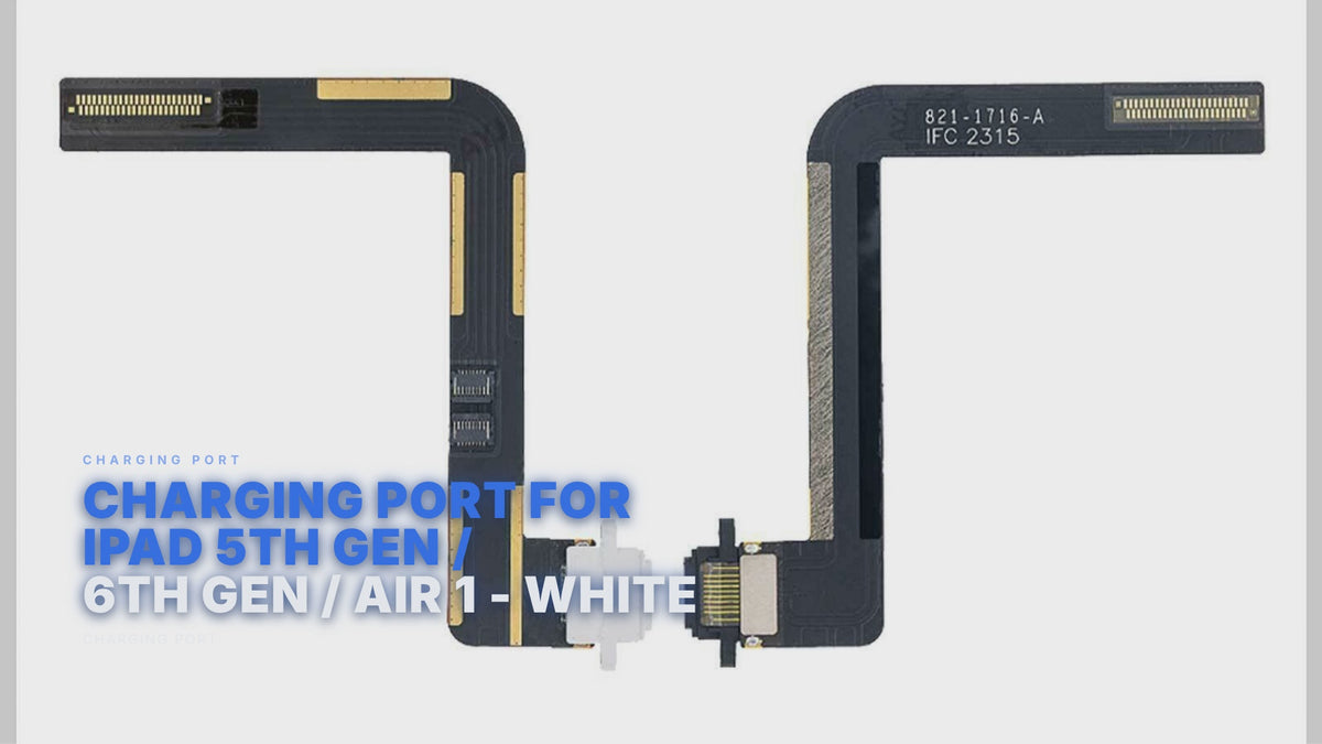 Charging Port For iPad 5th Gen / 6th Gen / Air 1 - White Charging Port FoneFunShop
