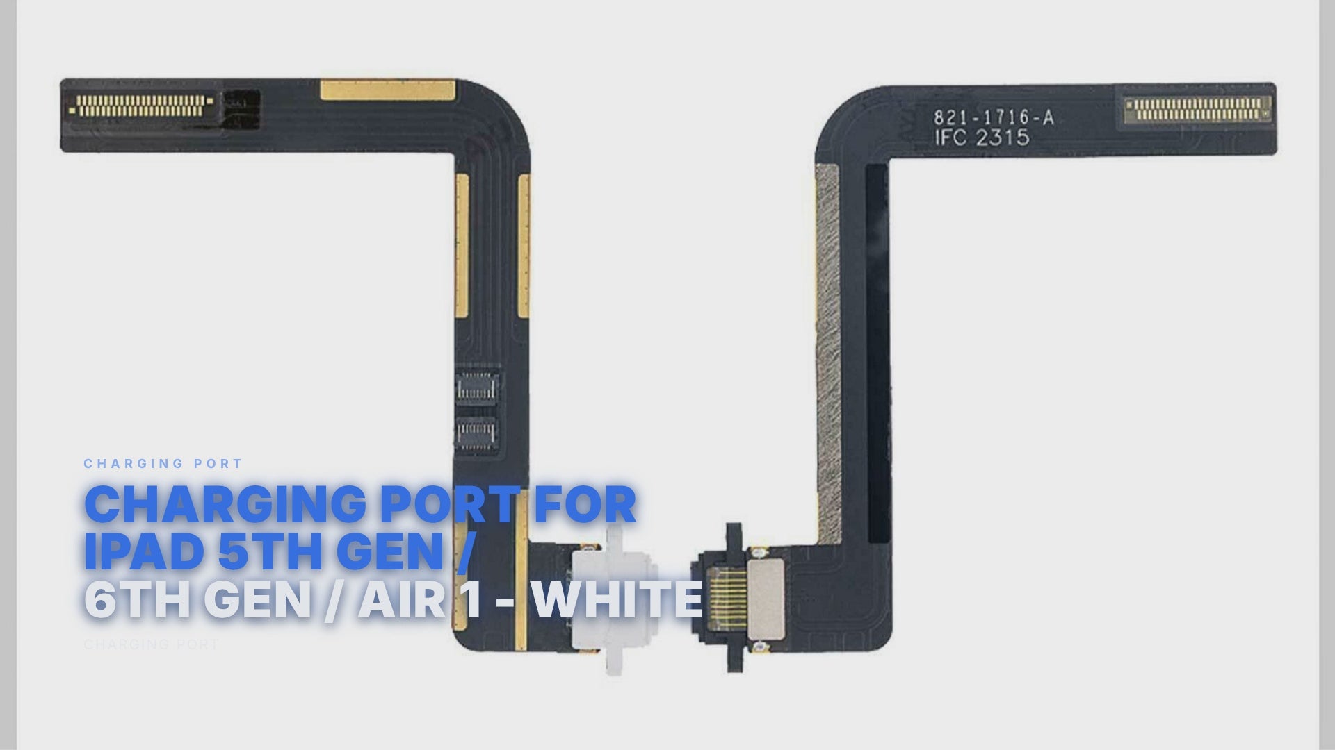 Charging Port For iPad 5th Gen / 6th Gen / Air 1 - White Charging Port FoneFunShop