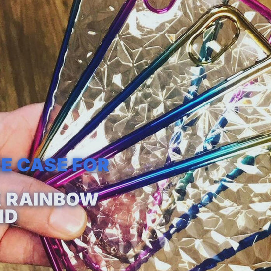 Silicone Case For iPhone XS Max Rainbow Diamond Case Cover FoneFunShop