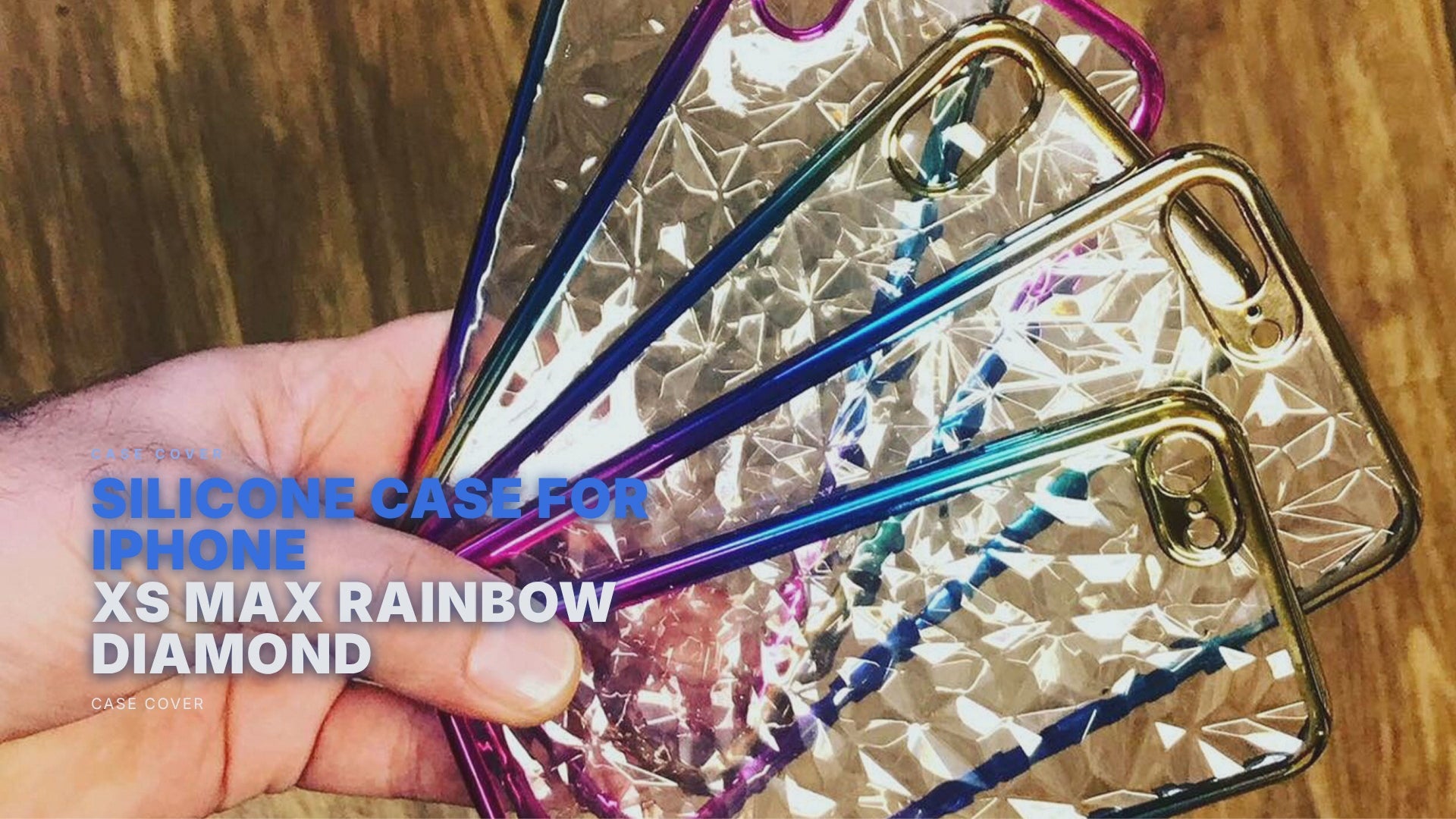 Silicone Case For iPhone XS Max Rainbow Diamond Case Cover FoneFunShop