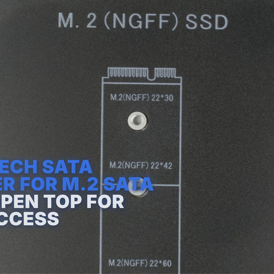WiebeTech SATA Adapter For M.2 SATA SSDs; open top For easy access Wiebe Cru FoneFunShop