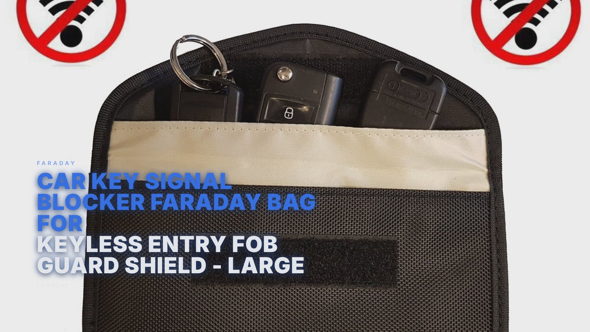 Car Key Signal Blocker Faraday Bag For Keyless Entry Fob Guard Shield - Large Faraday FoneFunShop