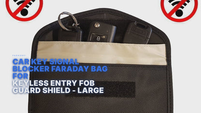 Car Key Signal Blocker Faraday Bag For Keyless Entry Fob Guard Shield - Large Faraday FoneFunShop