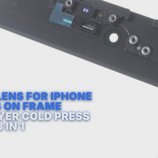 Glass Lens For iPhone 6s Plus on Frame with OCA Layer Cold Press Black 3 in 1 Lens FoneFunShop