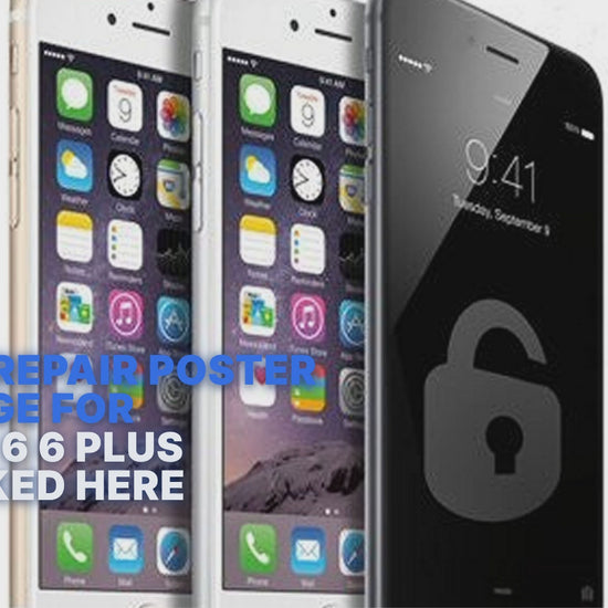 Phone Repair Poster A2 LARGE For iPhone 6 6 Plus Unlocked Here Unlock FoneFunShop
