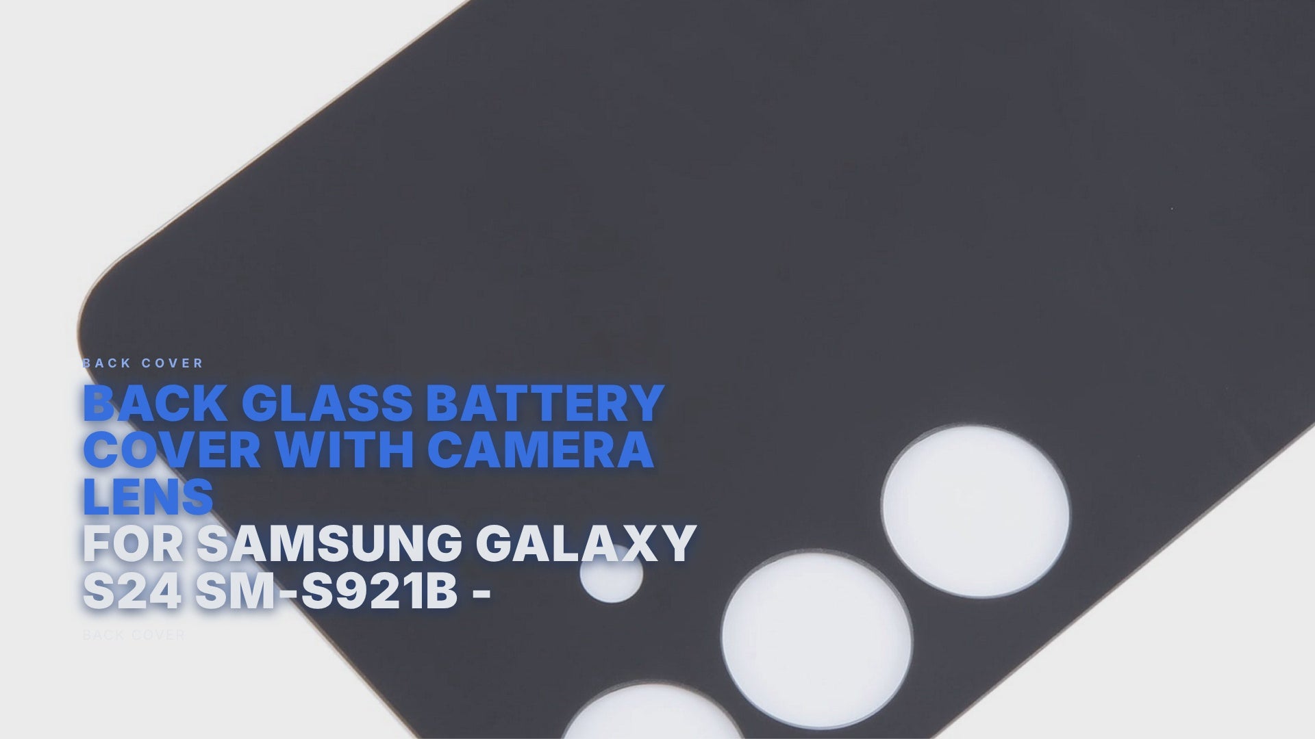 Back Glass Battery Cover with Camera Lens Black for Samsung Galaxy S24 SM-S921B - Aftermarket Back Cover FoneFunShop