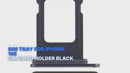 Sim Tray For iPhone 16e Sim Card Holder Black Sim Tray FoneFunShop