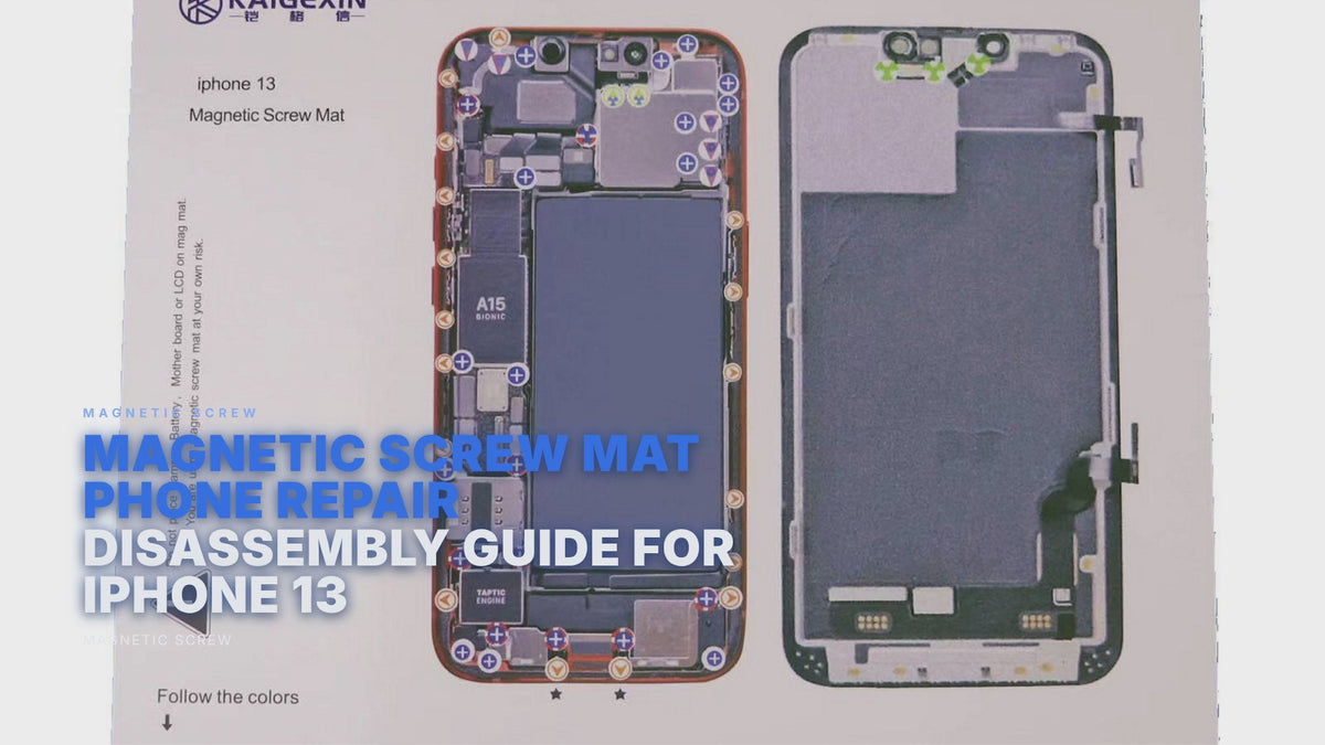 Magnetic Screw Mat Phone Repair Disassembly Guide For iPhone 13 Magnetic Screw FoneFunShop