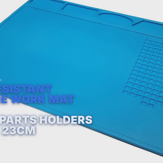 Heat Resistant Silicone Work Mat With Screw Parts Holders 32cm x 23cm FoneFunShop