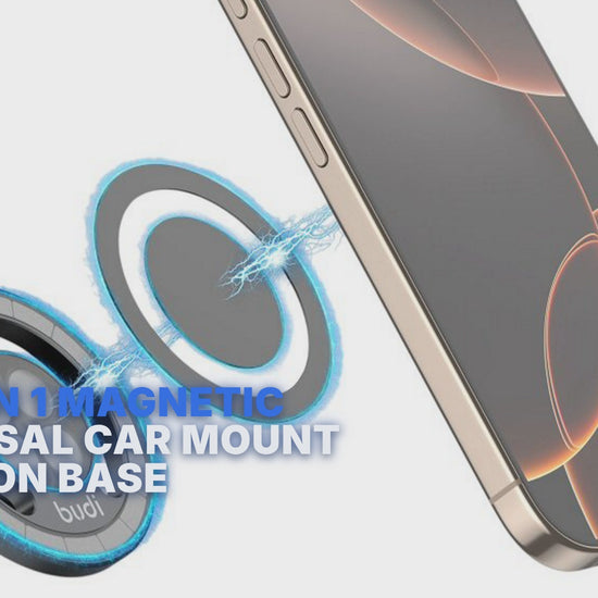Budi 2 in 1 Magnetic Universal Car Mount Rotation Base Budi FoneFunShop